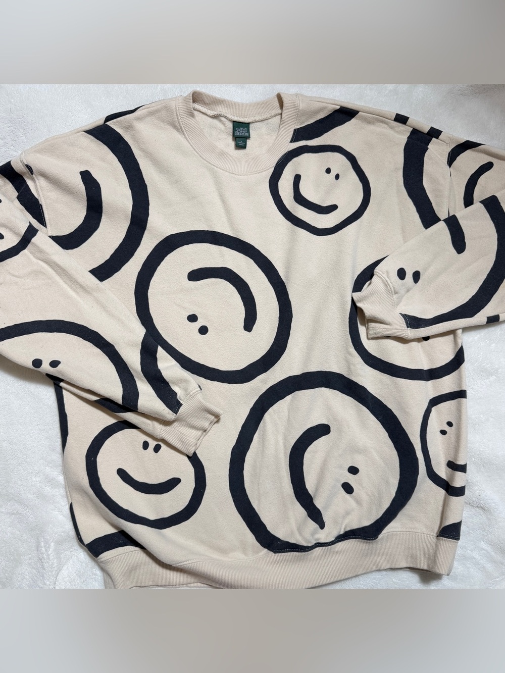 Wild Fable Graphic Smiley Face Crewneck